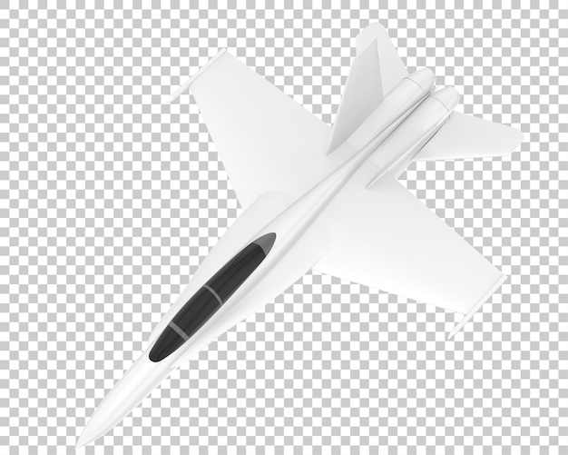 Aereo da combattimento isolato su sfondo trasparente 3d rendering illustrazione