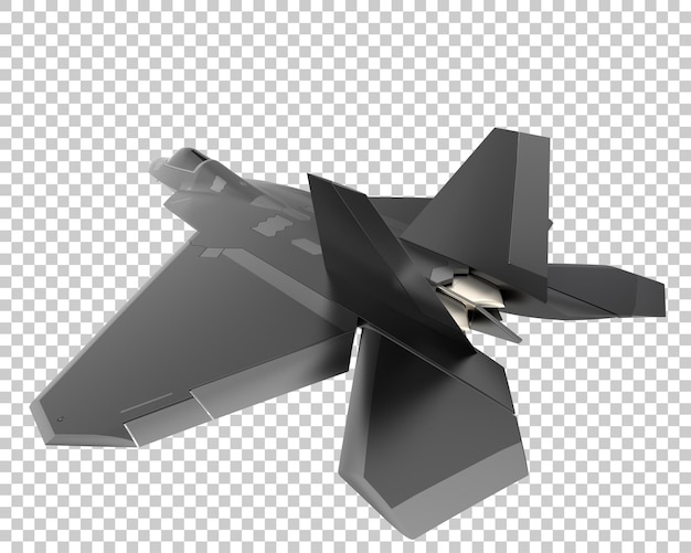 Aereo da combattimento isolato su sfondo trasparente 3d rendering illustrazione