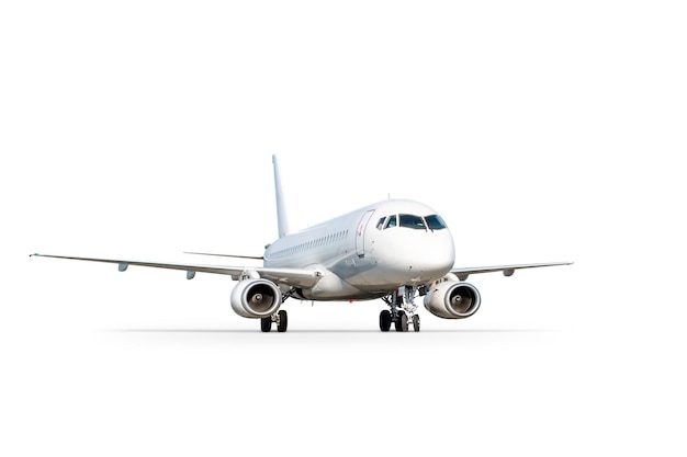 Aereo passeggeri bianco isolato