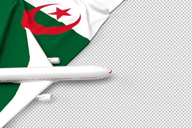 Aereo passeggeri e bandiera dell'Algeria