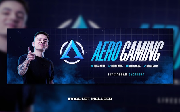 Aero gaming esports gaming-banner-vorlage für social-media-flyer