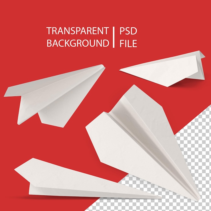 PSD aeroplano di carta png