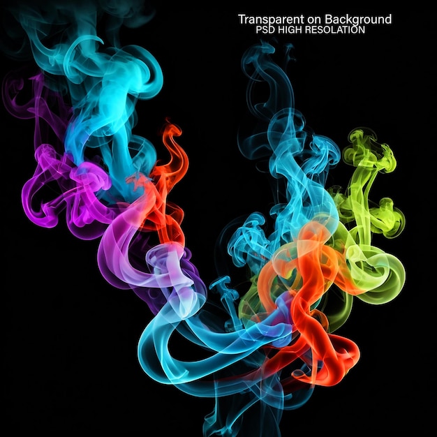 Aerosol-Explosion mit Spray-Dose Nebel und Farbtröpfchen PNG-Neon-Effekt auf dunklem Hintergrund auf durchsichtigem Hintergrund