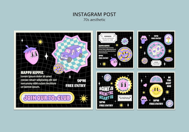 Ästhetische Instagram-Beiträge der 70er Jahre