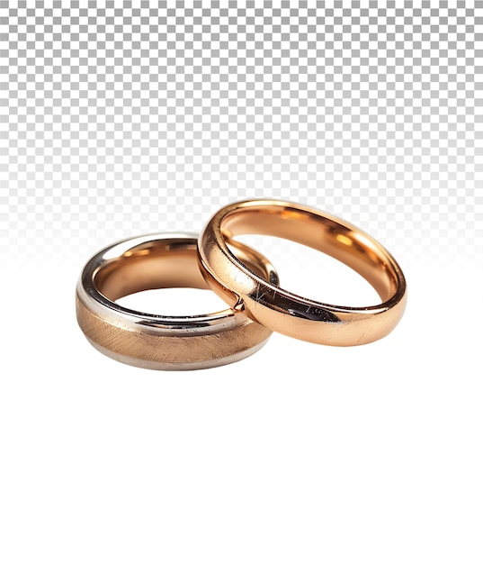 PSD el afecto resplandeciente las siluetas del anillo de bodas de oro