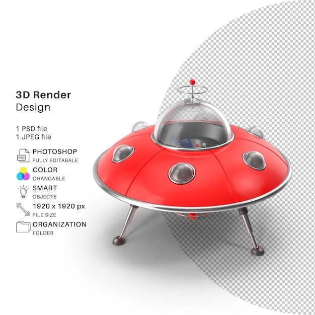 Affascinante Ailene Vehicle Kid Toy Modellazione 3D dettagliata PSD