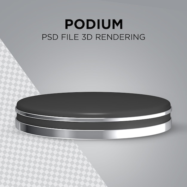 Affichage 3d Du Podium Sur Fond Transparent Scène Vierge Rendu 3d Premium