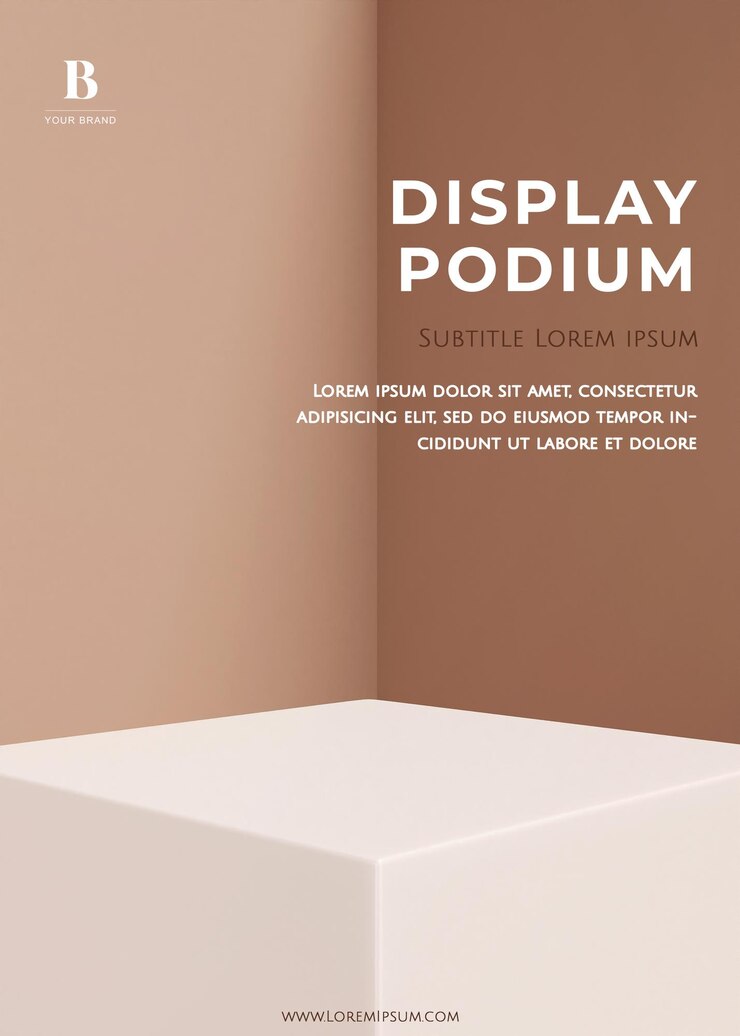 Affichage du podium du produit minimal pour la toile de fond du produit. Contexte pour la bannière, le web, l'affiche. rendu 3D.