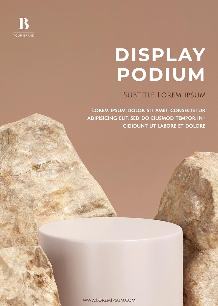 Affichage du podium du produit minimal pour la toile de fond du produit. Contexte pour la bannière, le web, l'affiche. rendu 3D.