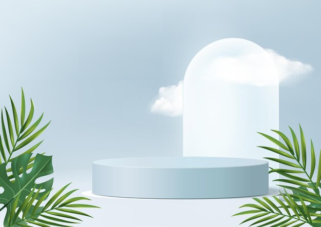 Affichage du produit fond de podium 3d