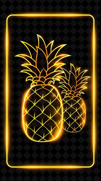 PSD un affichage jaune et orange d'ananas