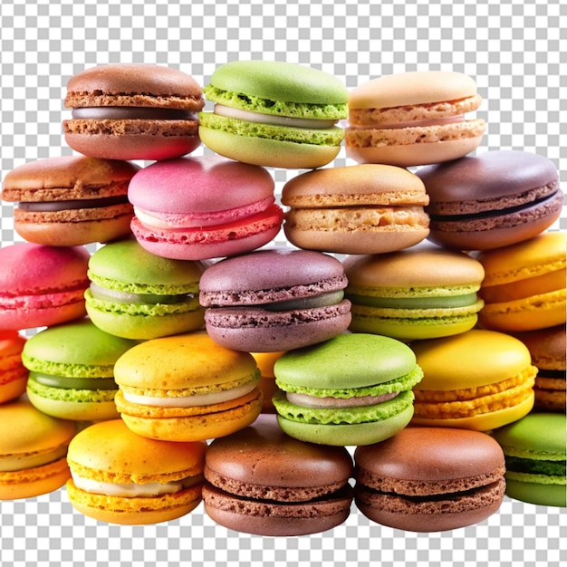 PSD affichage de macarons colorés