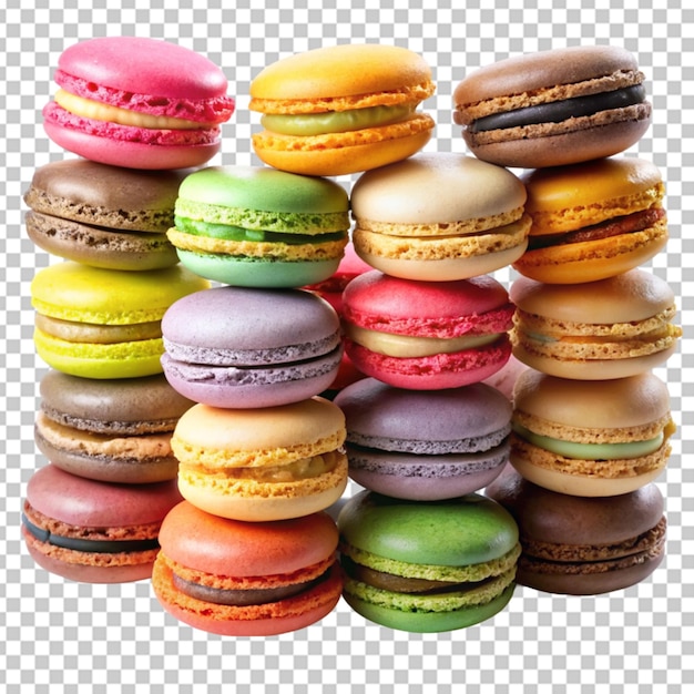 PSD affichage de macarons colorés