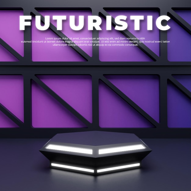 Affichage De Podium 3d Futuriste