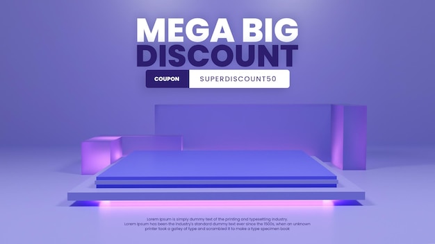 Affichage de produit de podium de fond réaliste 3D