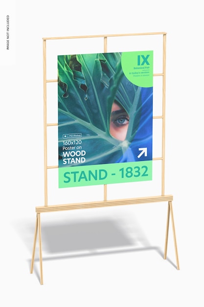 Affiche 160x120 Sur Maquette De Support En Bois