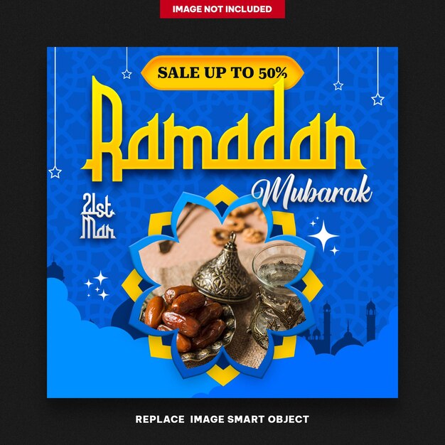 PSD affiche de bannières du festival ramadan kareem