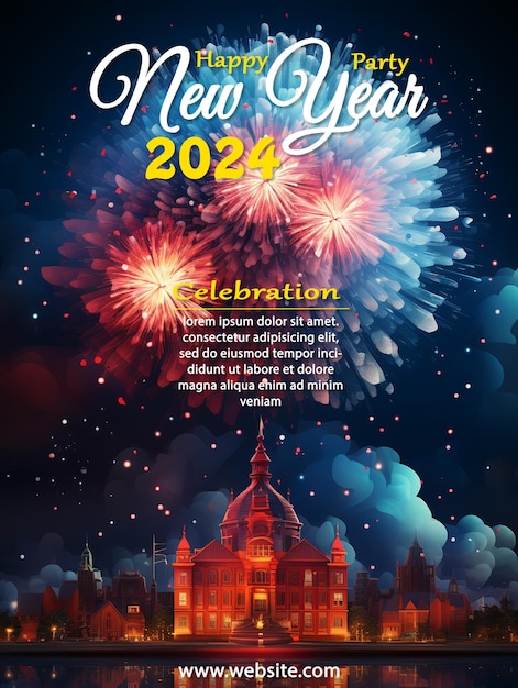 Affiche De Célébration De La Bonne Année