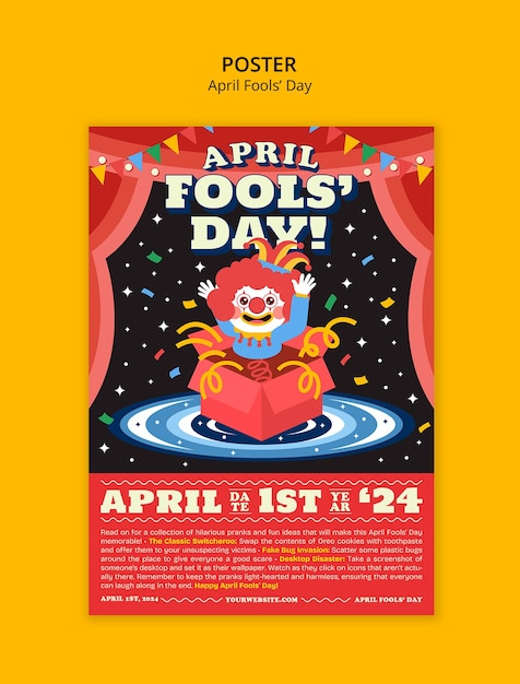 affiche de célébration du 1er avril