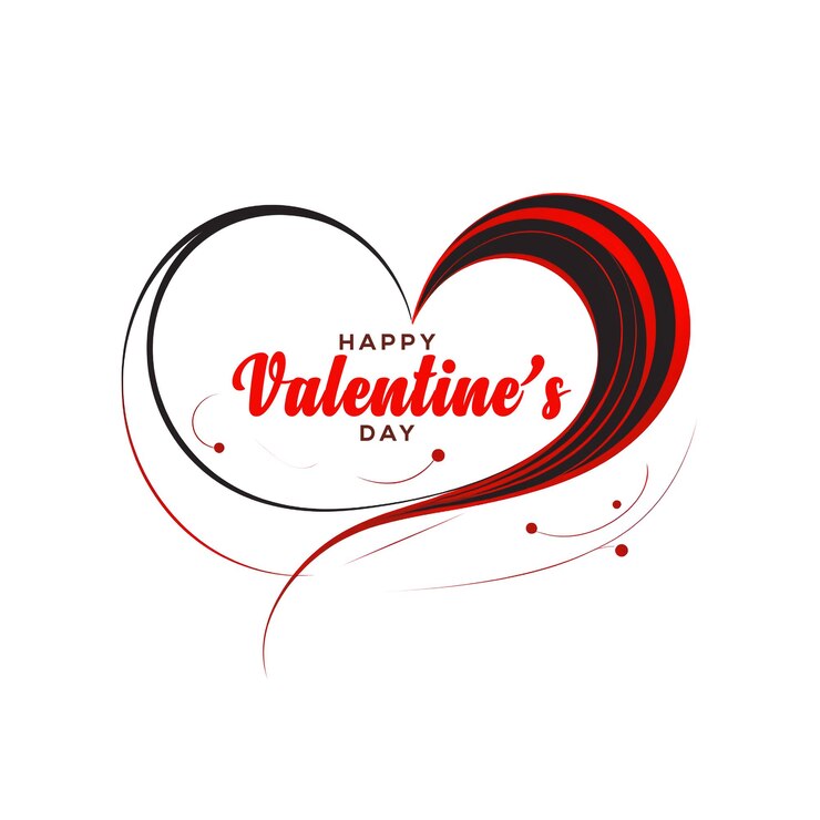 PSD une affiche avec un cœur rouge et les mots joyeux jour de la saint-valentin