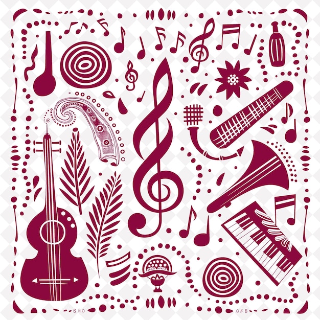 Une Affiche Colorée Avec Des Notes De Musique Et Un Thème Musical