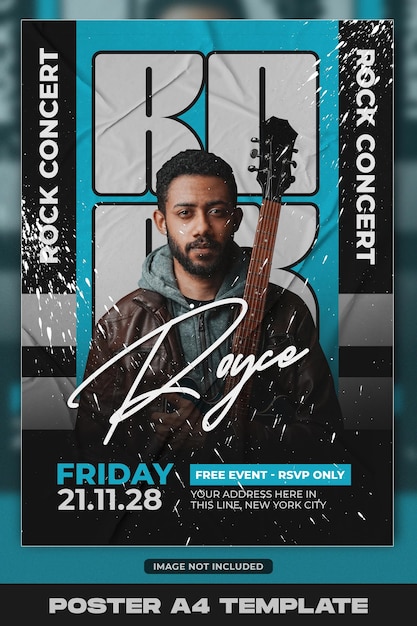 Affiche d'un concert de rock