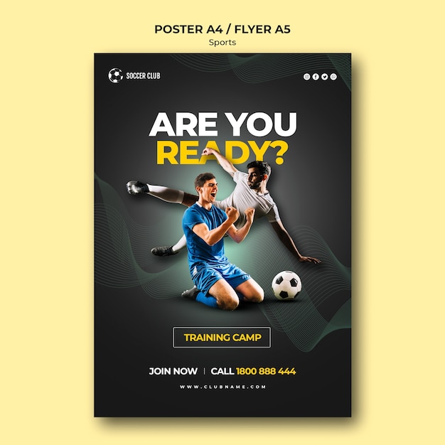 Affiche Du Camp D'entraînement Du Club De Football