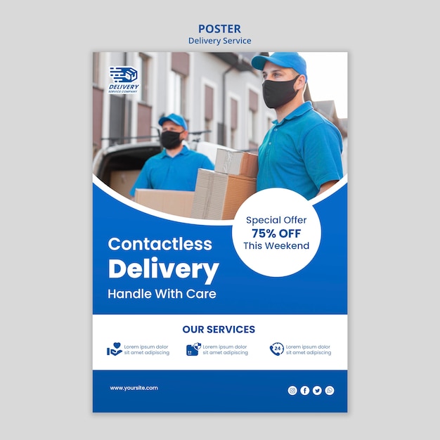 Affiche du service de livraison