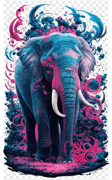 Une Affiche D'un éléphant Avec Une Grosse Dent