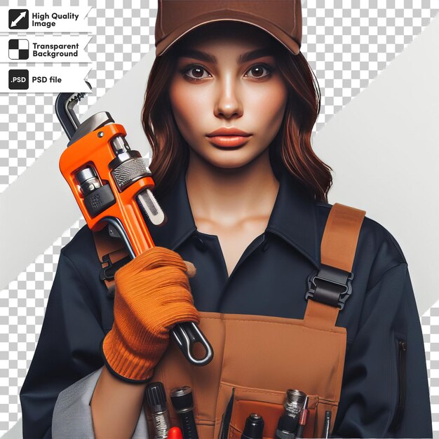 PSD une affiche d'une femme avec un pistolet à la main