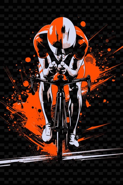 PSD une affiche d'un homme sur un vélo avec le numéro 3 dessus
