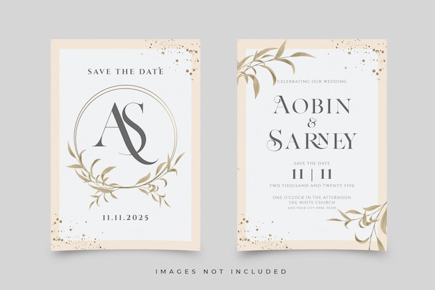 Une Affiche D'invitation De Mariage