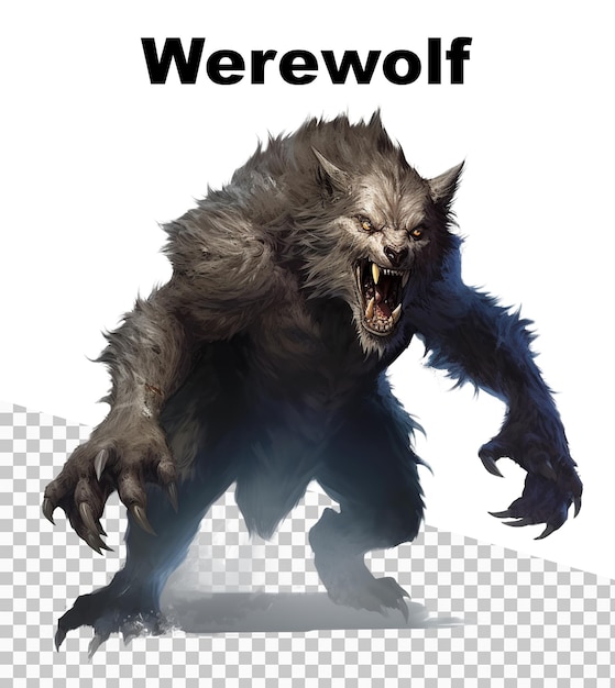 Une Affiche Avec Un Loup-garou Et Le Mot Werewolf En Haut