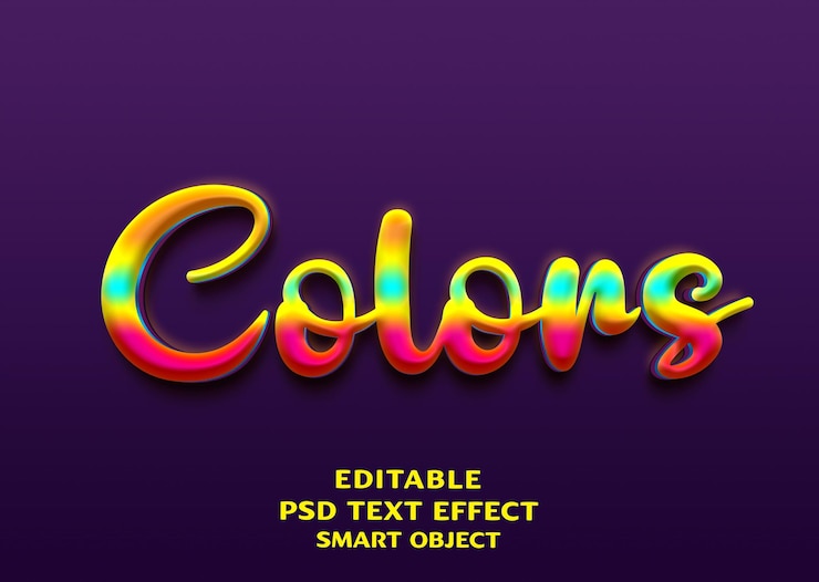 PSD une affiche pour l'album appelé la couleur du mot couleur