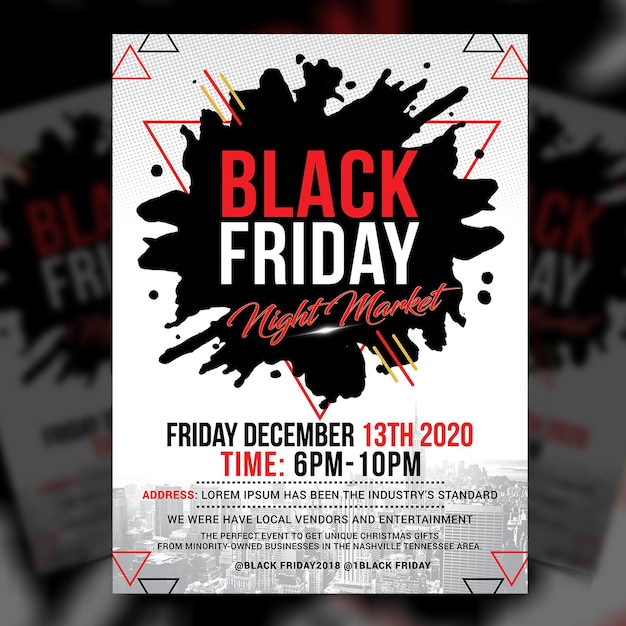 une affiche pour Black Friday Night montre une nuit de Black Friday
