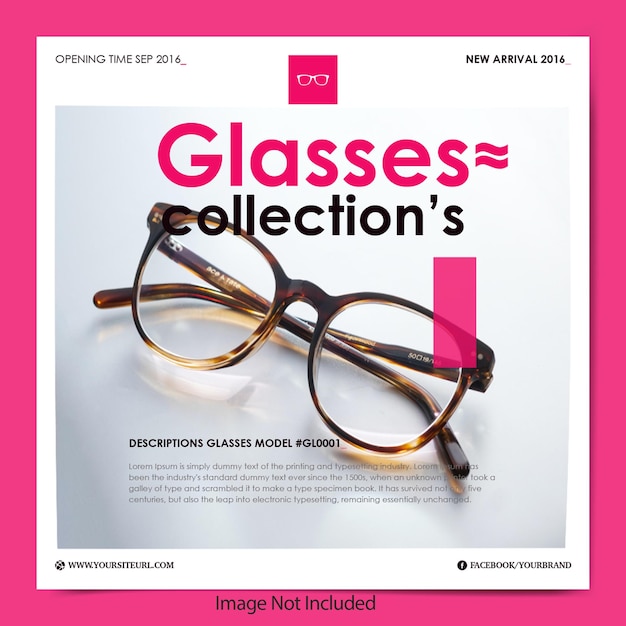 Une affiche pour la collection de lunettes