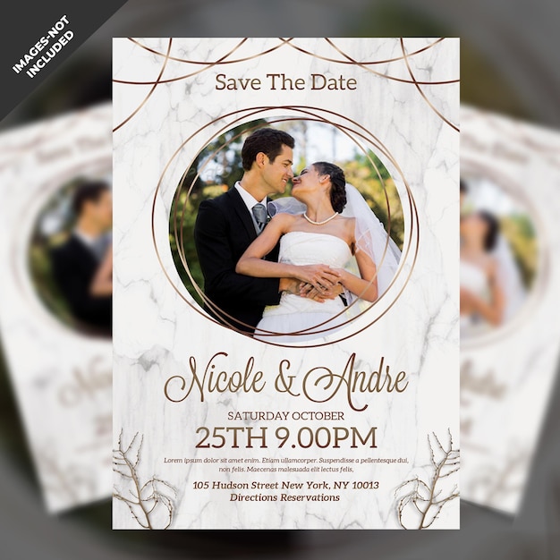 une affiche pour la date avec un couple s'embrassant et une date