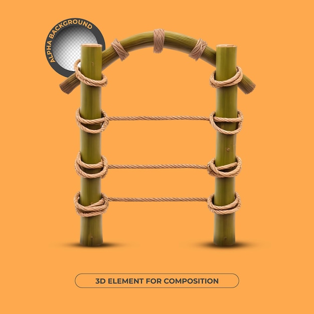 Une affiche pour l'élément 3d pour la composition