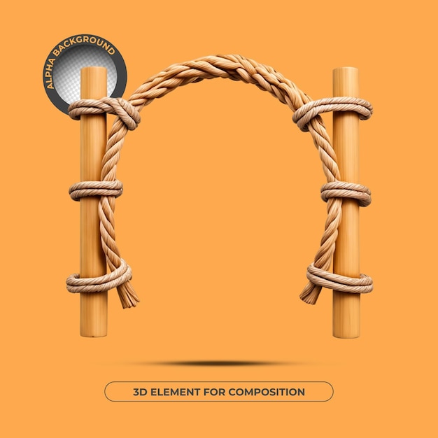 Une affiche pour l'élément 3d pour la composition.