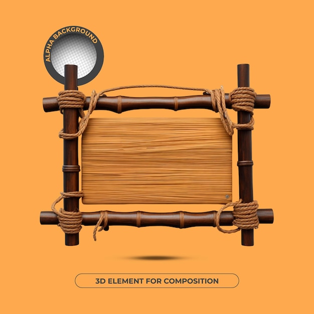 Une affiche pour un élément 3d pour la composition