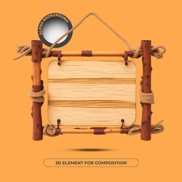 Une affiche pour l'élément 3d pour la composition
