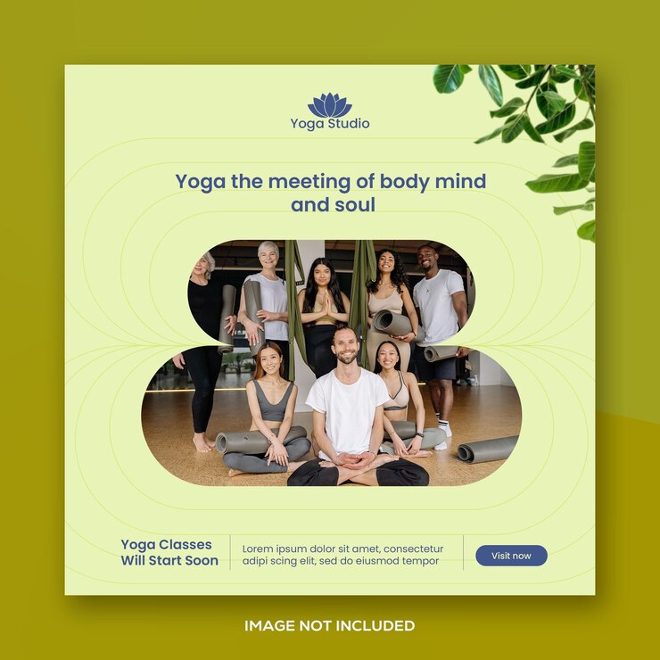 PSD une affiche pour un événement de yoga appelé yoga