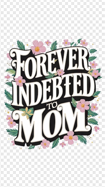 PSD une affiche pour la fête des mères avec des fleurs et une citation de la mère