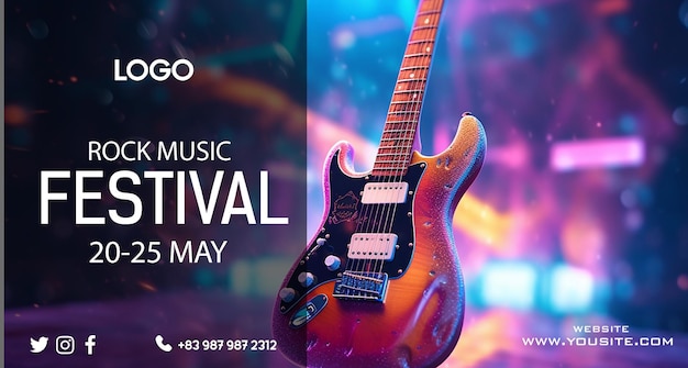 PSD une affiche pour la fête de la musique qui se déroule le 5 mai.
