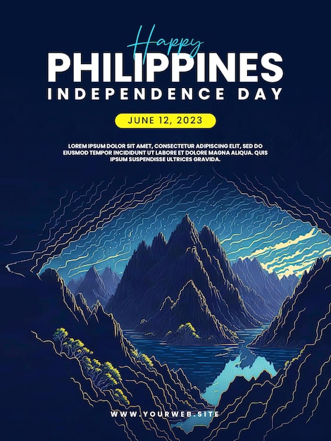 Une Affiche Pour Le Jour De L'indépendance Des Philippines