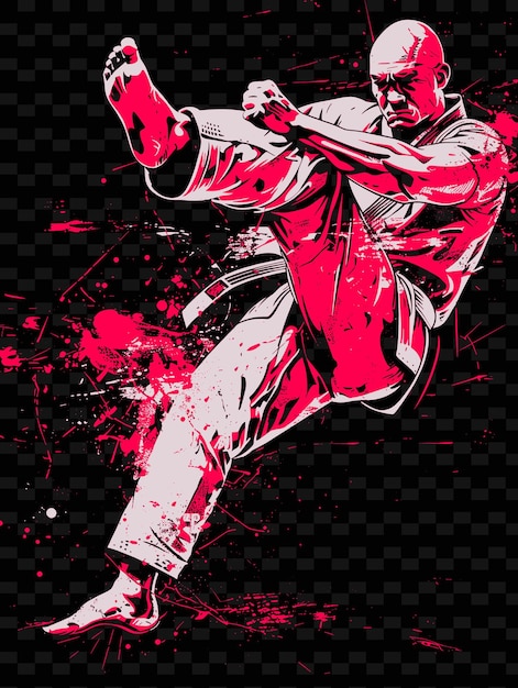 PSD une affiche pour un match de boxe avec un homme portant un uniforme rouge