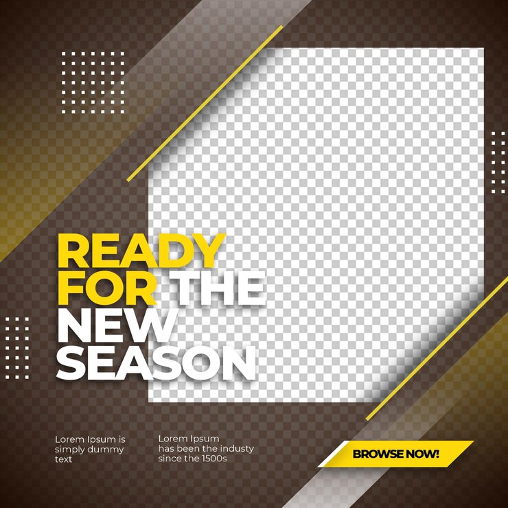 PSD une affiche pour prêt pour la nouvelle saison