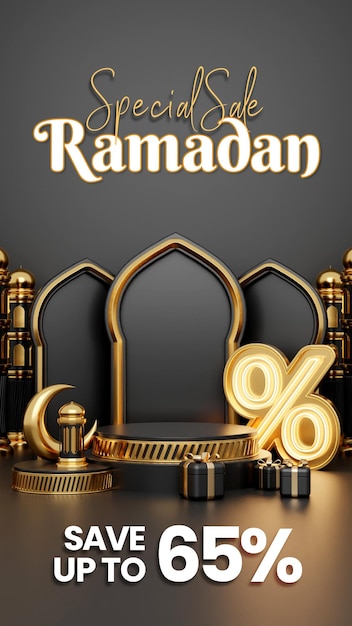 PSD une affiche pour le ramadan avec un panneau qui dit ramadan dessus.