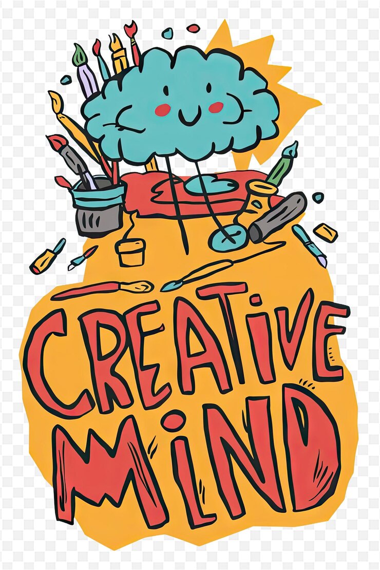 PSD une affiche qui dit "creative mindon it"