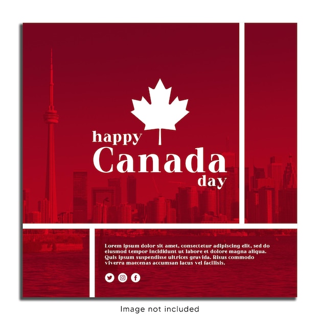 Une Affiche Rouge Et Blanche Qui Dit Bonne Fête Du Canada.